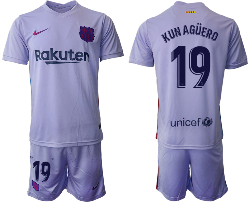 Men 2021-2022 Club Barcelona away purple #19 Soccer Jersey